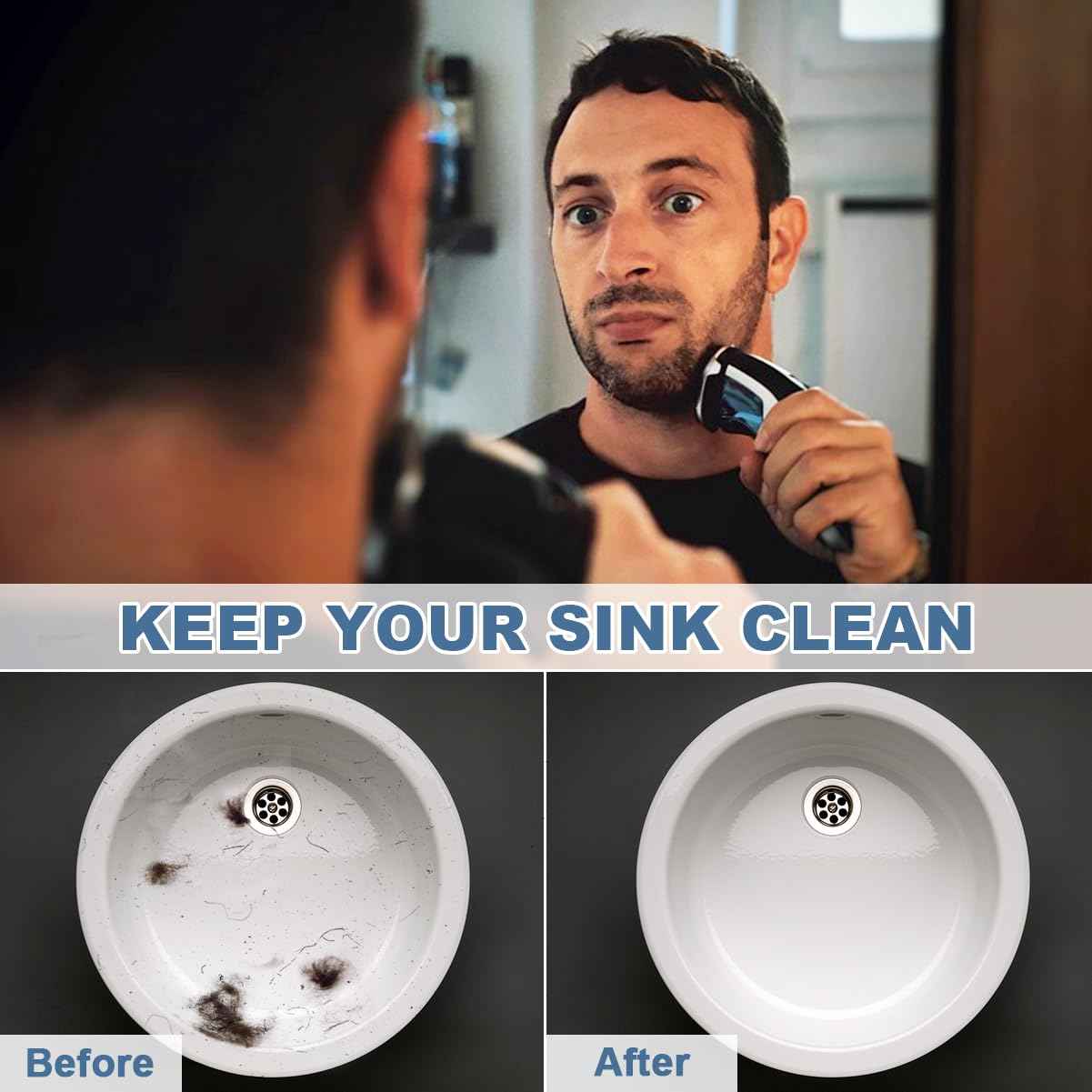 Fun Gift Beard Bib,Beard Apron,Beard Catcher for Men Shaving and Trimming,Non-Stick Beard Cape Grooming Cloth, with 3 Suction Cups, Valentines Day Gifts for Him Men（black） Christmas