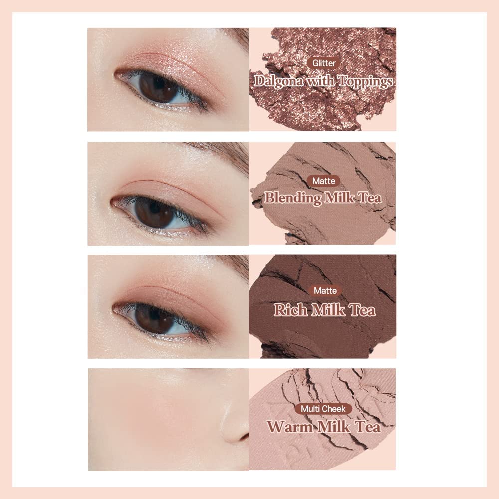 ETUDE Play Tone Eyepalette | From Eye To Cheeks | Palette With Easy Color Matching For All | Various Texture From Sheer Matte To Wet Glitters | K-beauty (Nude Milk Tea)