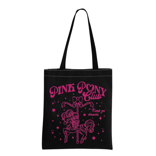 TOBGBE Singer Music Lover Gift Midwest Princess Pink Pony Club Shopping Bag Singer Fan Lyrics Music Concert Merch (West Club BK)