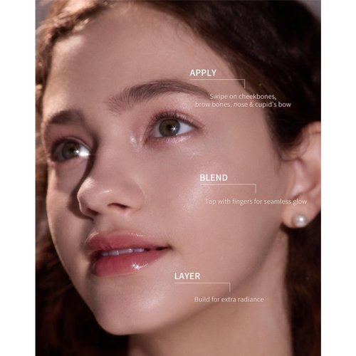 Flower Knows Shell's Jewel 2-in-1 Dual-Ended Highlighter Stick - Brightening Peachy,Pink Shimmer for Radiant Warmth,Natural Sparkle & Glitter Eyeshadow Stick,Long-Lasting,Smoothly(02 Peachy Pink)