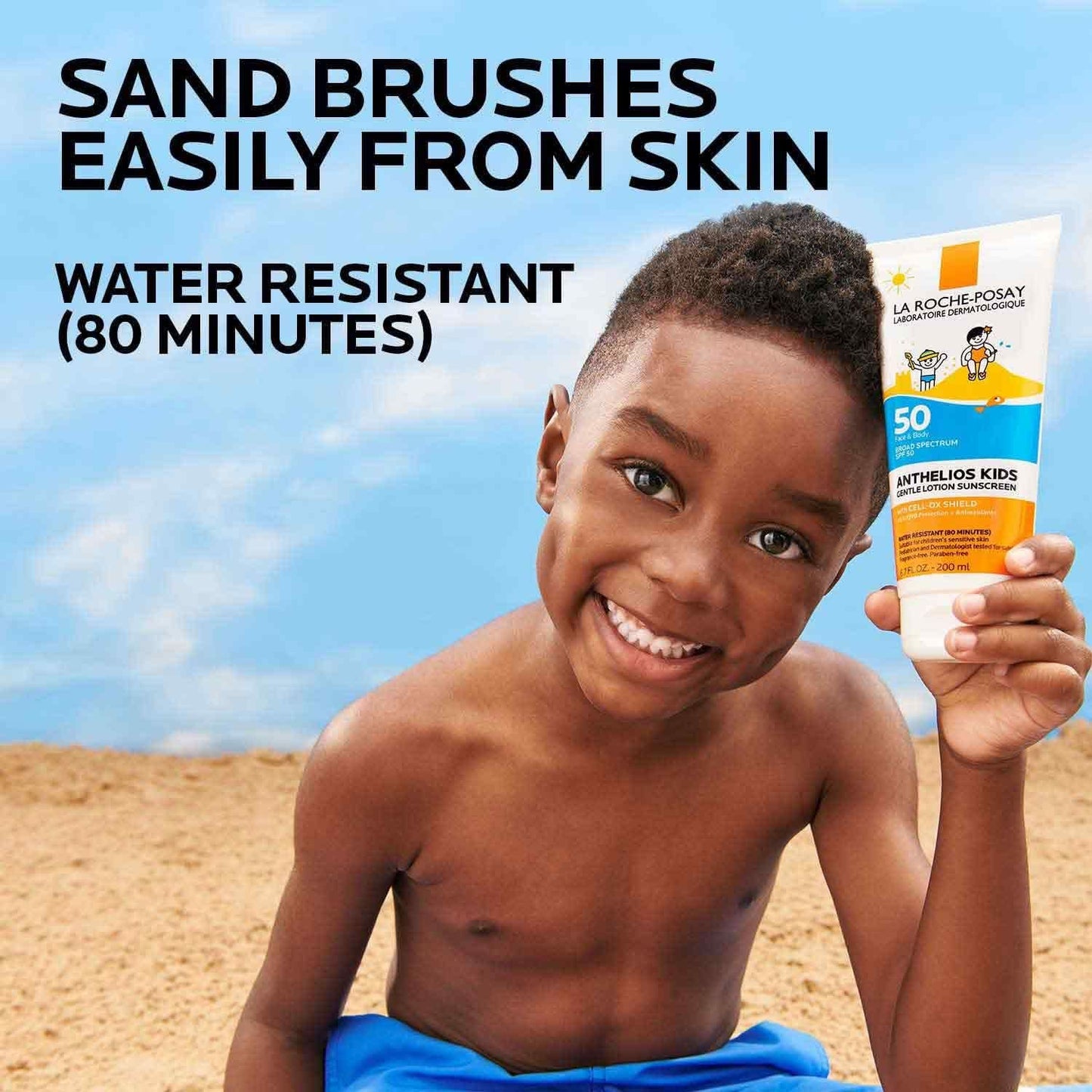 La Roche-Posay Anthelios Kids Gentle Lotion Sunscreen SPF 50 | Broad Spectrum SPF + Antioxidants | Sunscreen For Kids | Octinoxate & Oxybenzone-Free | Pediatrician Tested | Non Comedogenic | Oil Free