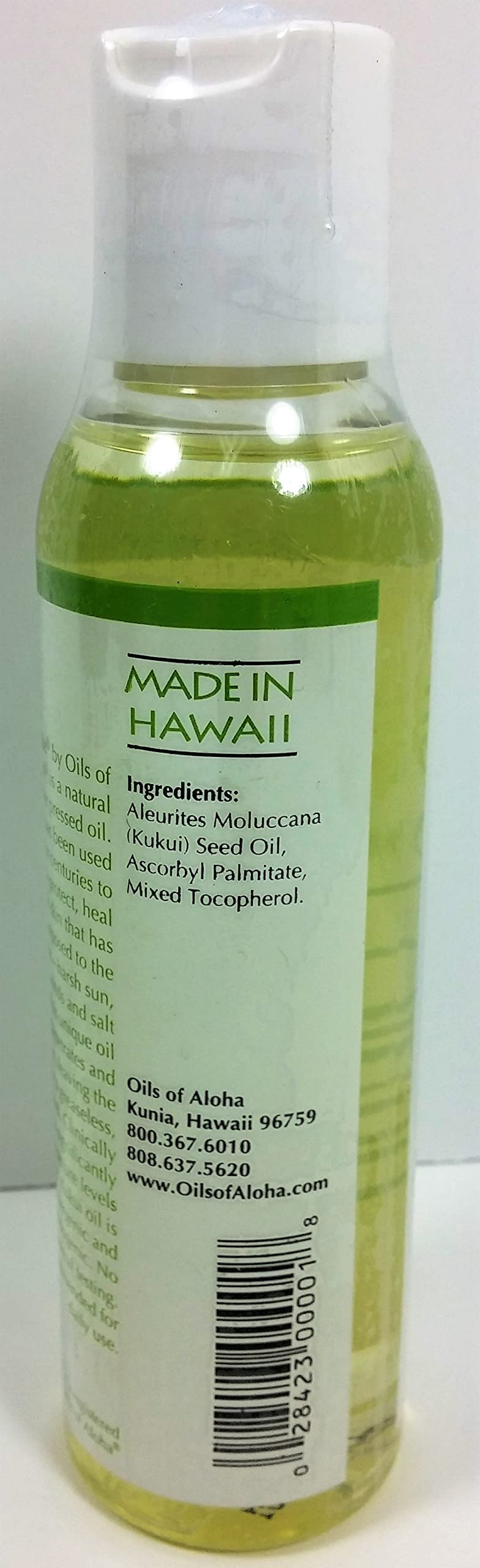 Oils of Aloha Hawaii Kukui Oil No Fragrance 4 Fluid Ounce