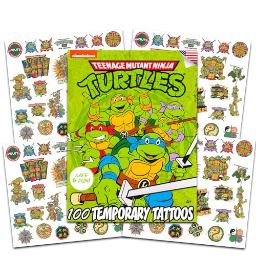 TMNT Temporary Tattoos Bundle - 100 Pack Party Favors