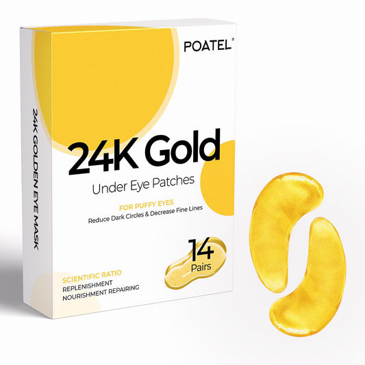 Poatel Under Eye Patches for Puffy Eyes 14 Pairs, Dark Circles Under Eye Treatment for Women, Under Eye Mask with Hyaluronic Acid & Collagen, Smooth Wrinkles and Fine Lines, Eye Bags Treatment