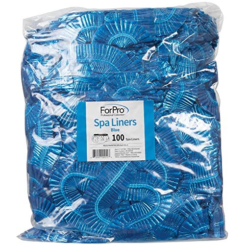 ForPro Spa Liners 100-Count Pack of 2 Blue Disposable Pedicure Liners for All Pedicure Spas