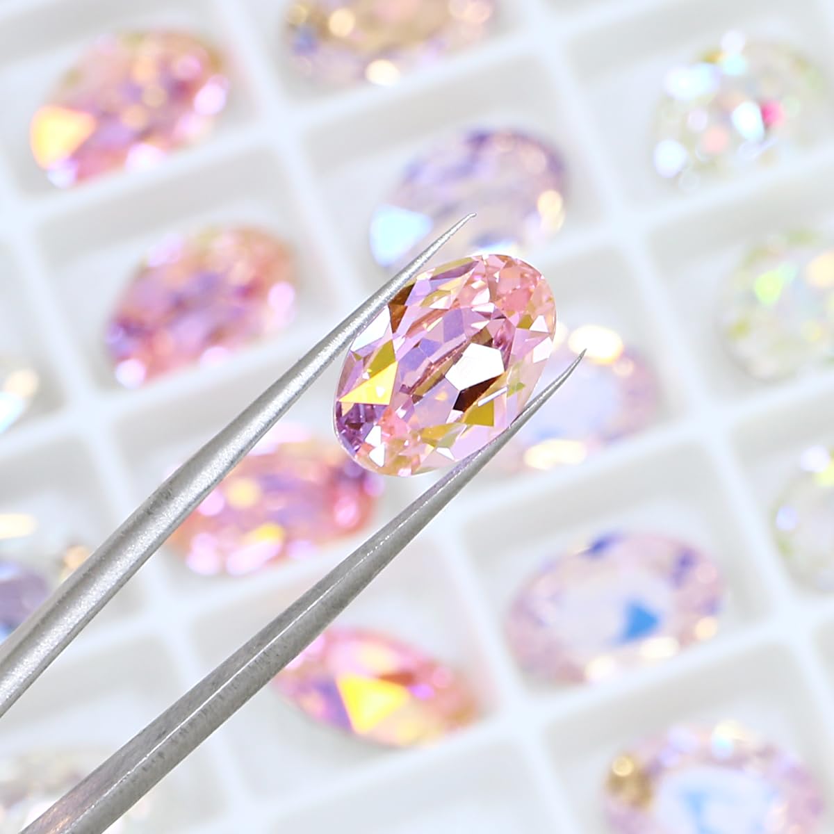 DONGZHOU 48Pcs Large Nail Rhinestone,3D Nail Art Crystals Nail Diamonds K9 Glass Stones Sparkle Nail Beads,Rhinestones Nail Charms and Gems for Manicure Decoration DIY Crafts