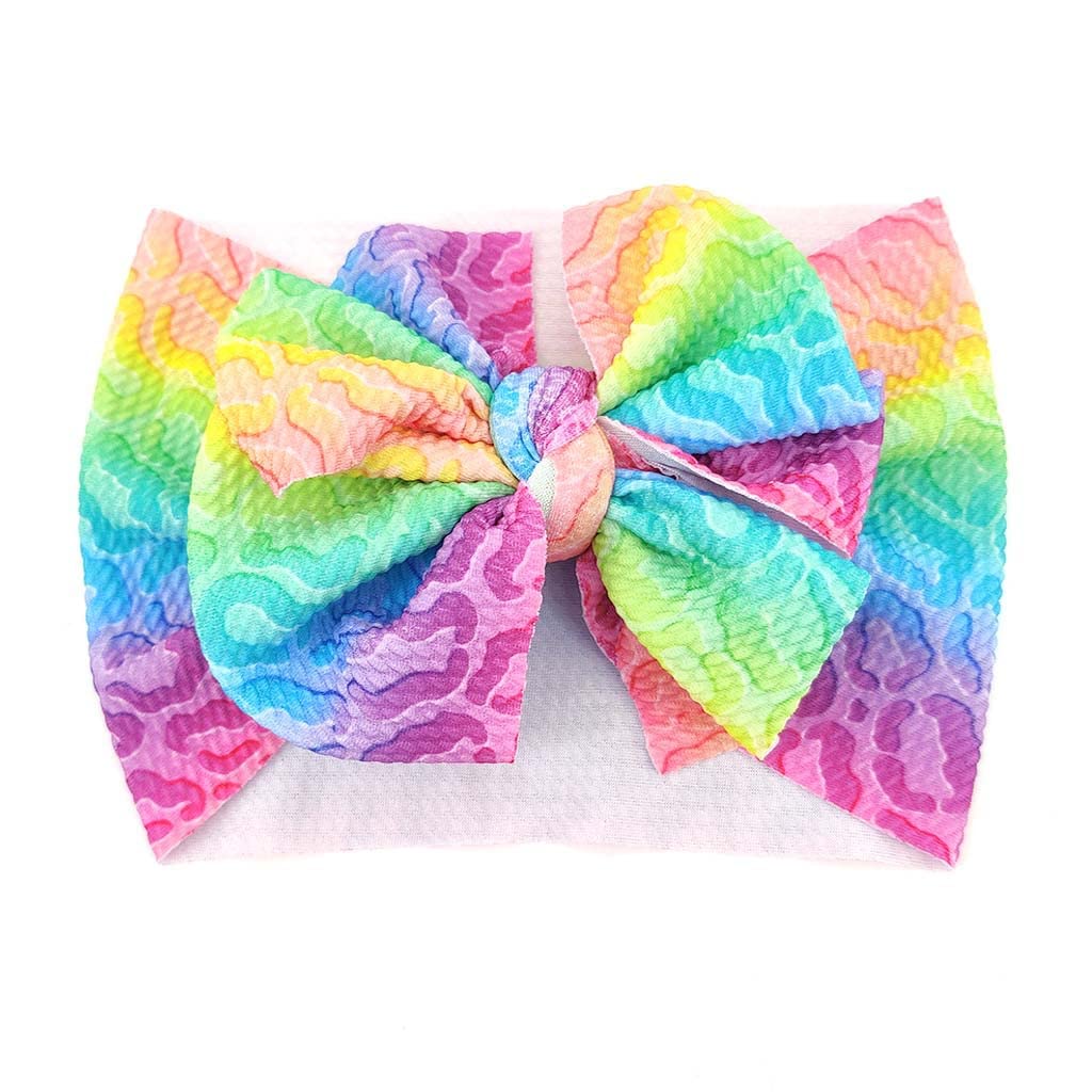 Tie Dye Turban Headband Baby Girls Tie-Dye Hairband Bow Baby Boy Tie Dye Headwarp BBG57 (B1)