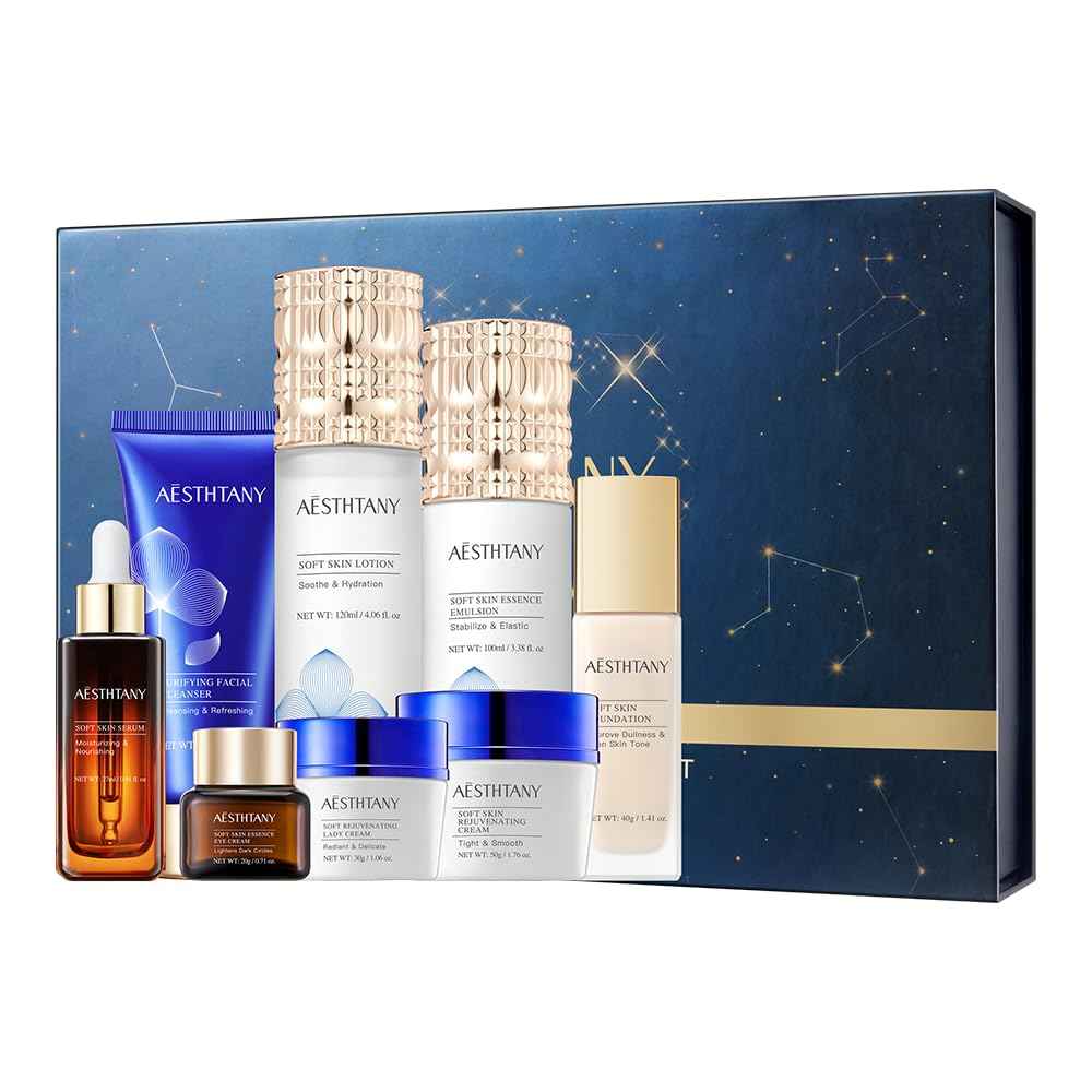 O'KADY Skin Care Set Rejuvenating Beauty Luxury 8-Piece Set Skin Care SetSkincare Gifts For Teenage Girls,Facial kit,Pamper Sets For Women Gifts,Skin Care Sets for Valentine's Day