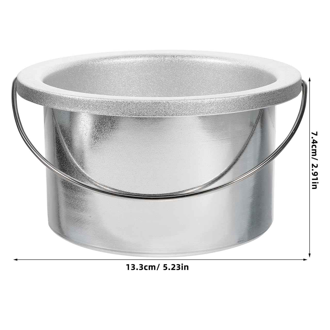 Garneck Metal Waxing Pot Liner with Lid: 600ml Waxing Warmer Replacement Inner Pot Hair Removal Machine Non-Stick Melting Bowl Insert
