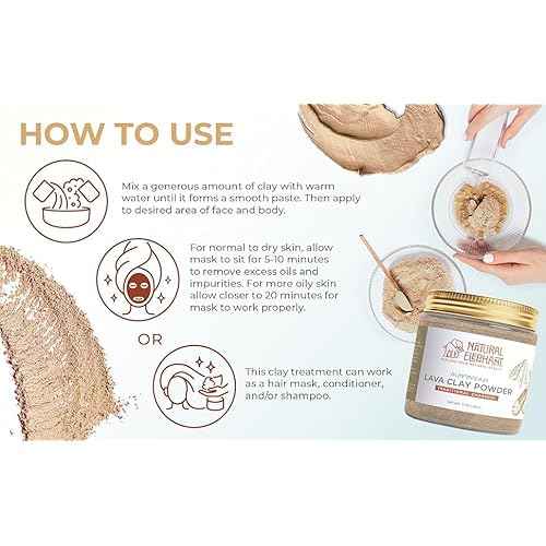 Natural Elephant Ghassoul (Rhassoul) Moroccan Lava Clay Powder | 100% Pure & Natural Face & Body Mask Powder | 1lb Bag Pack of 2 450g Bags