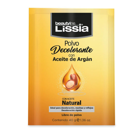 LISSIA Hair Bleach Powder With Argan Oil Fast and Dust-Free - 40 Volume - Bleach Powder for Hair Lightening Highlights and Reflections | | Decolorize with Confidence, Peroxide