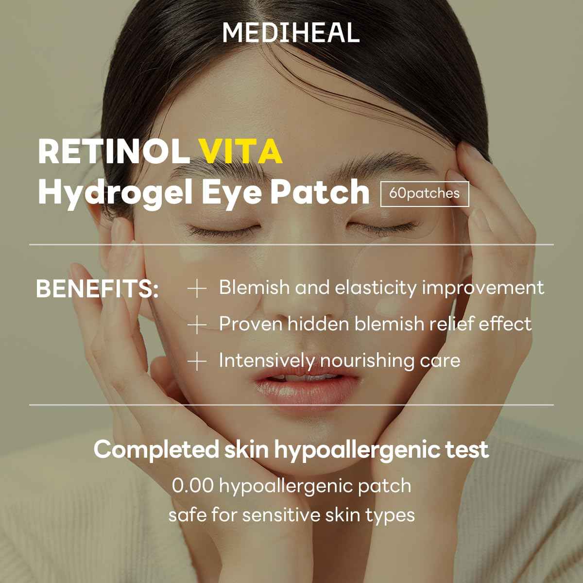 Mediheal Vita Collagen Under Eye Patches & Collagen Ampoule Pad for Daily Skin Elasticity Care