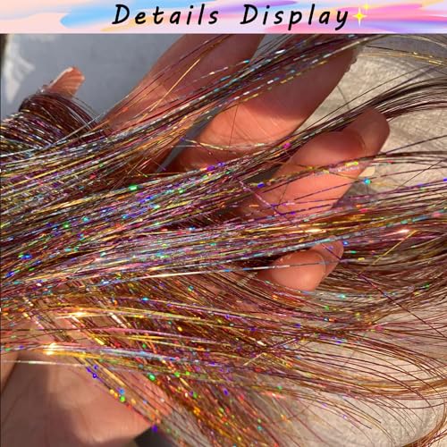 25 Colors Hair Tinsel Extension Kit 48 Inches Heat Resistant