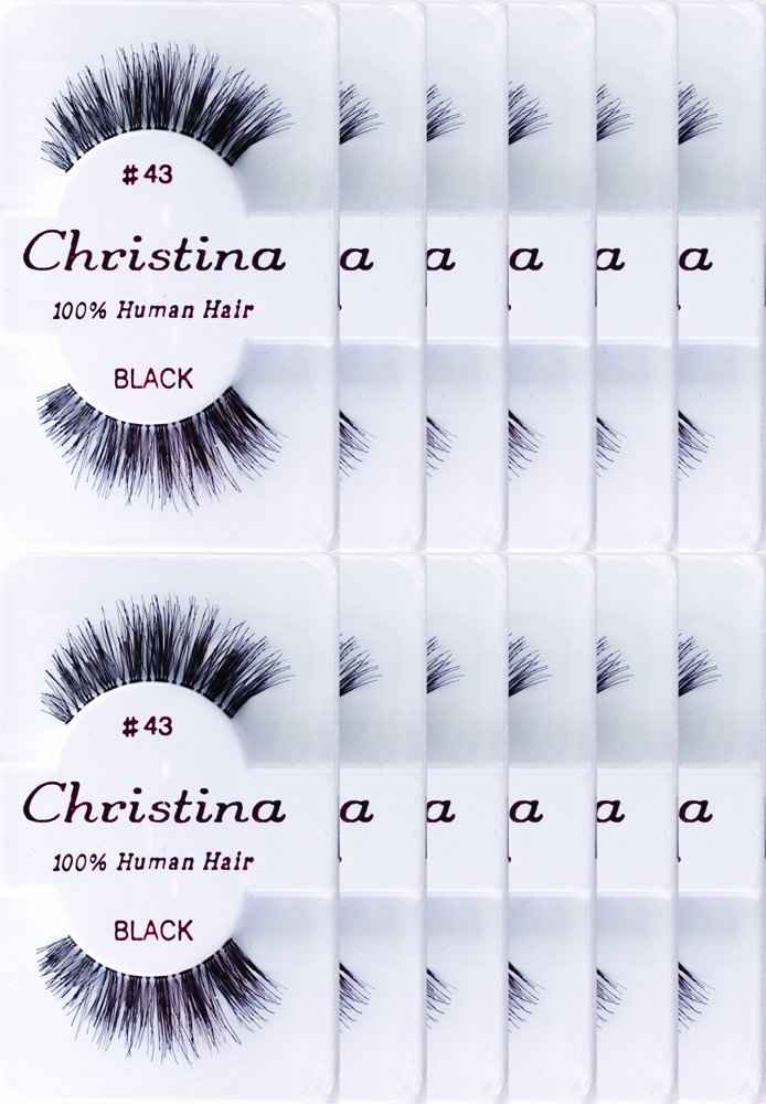 Christina 12 Pack False Eye Lashes Style 43