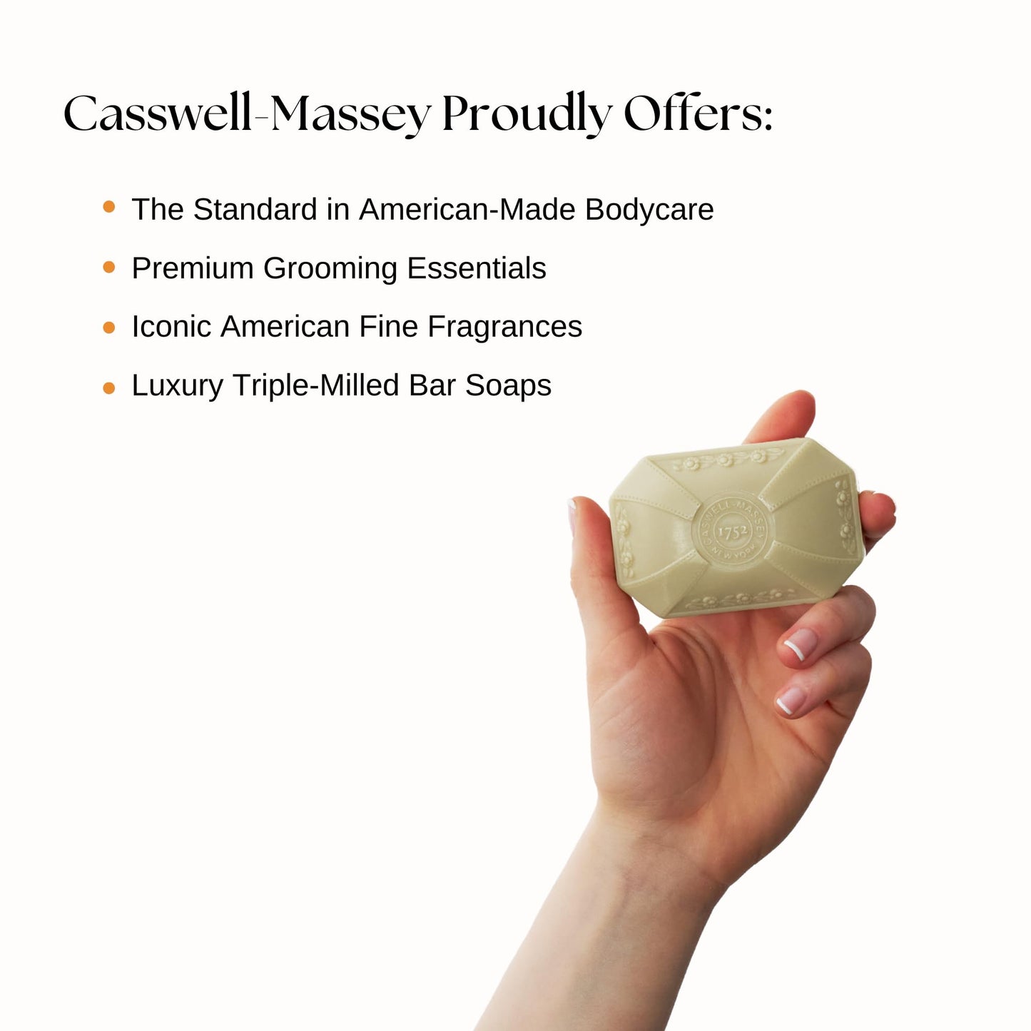 Caswell-Massey Castile Bar Soap, Womens Body Wash, Hand Soap, and Face Wash, Moisturizing Natural Body Soap for Bath or Shower, Lilac, Gardenia & Honeysuckle, 3 (3.5 oz bar) Gift Set