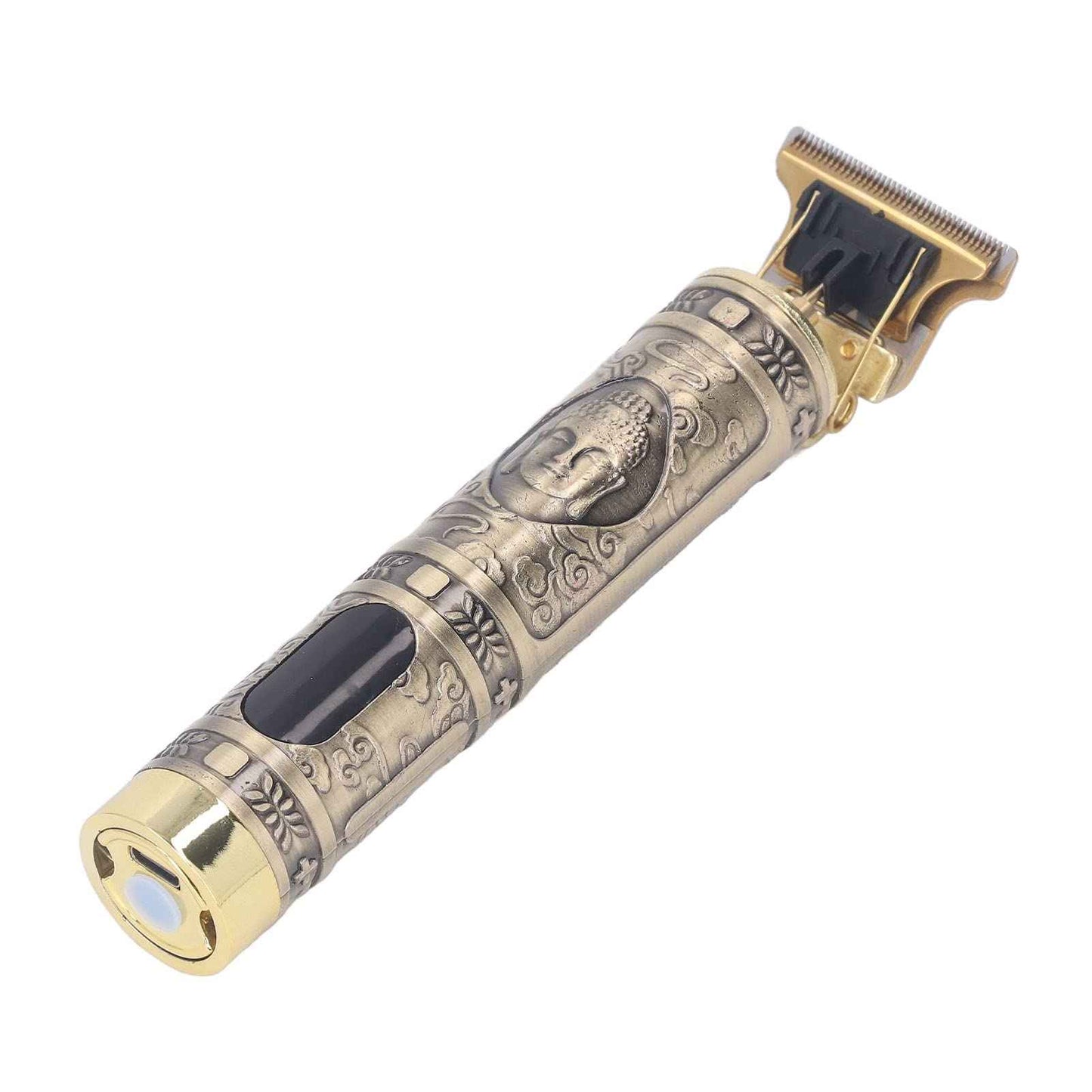 Alomejor Detail Beard Trimmer, Non Slip Frame Washable Blade Professional Hair Trimmer T Blade for Mens Gifts (Buddha Head)