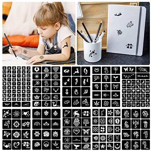 Henna Tattoo Stencils 16 Sheets 350+ Patterns Reusable