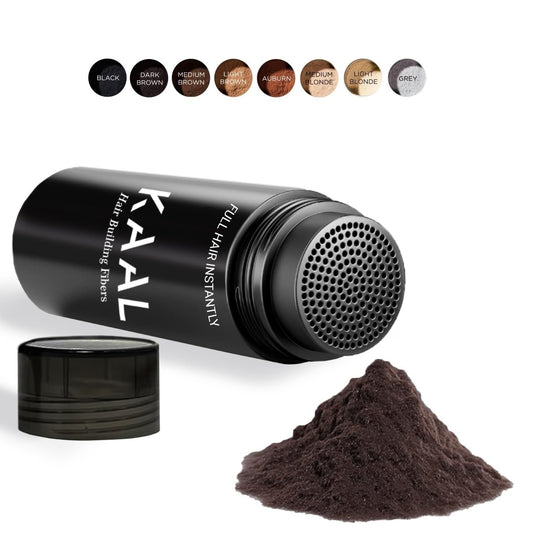 KAAL Hair Fiber, Hair Fibers for Thinning Hair for Women & Men, (0.97 oz, Dark Brown) Hair Building Fibers, Completely Conceals Hair Loss in 15 Sec - 8 Shades for Men Women, Instantly Thicker