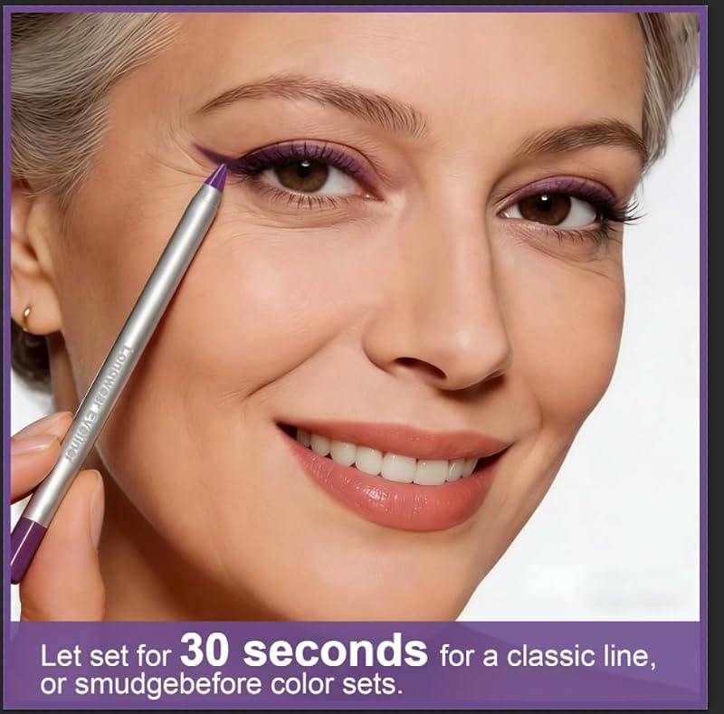 Deep Purple Plum Eyeliner Pencil - Waterproof, Smudge-Proof