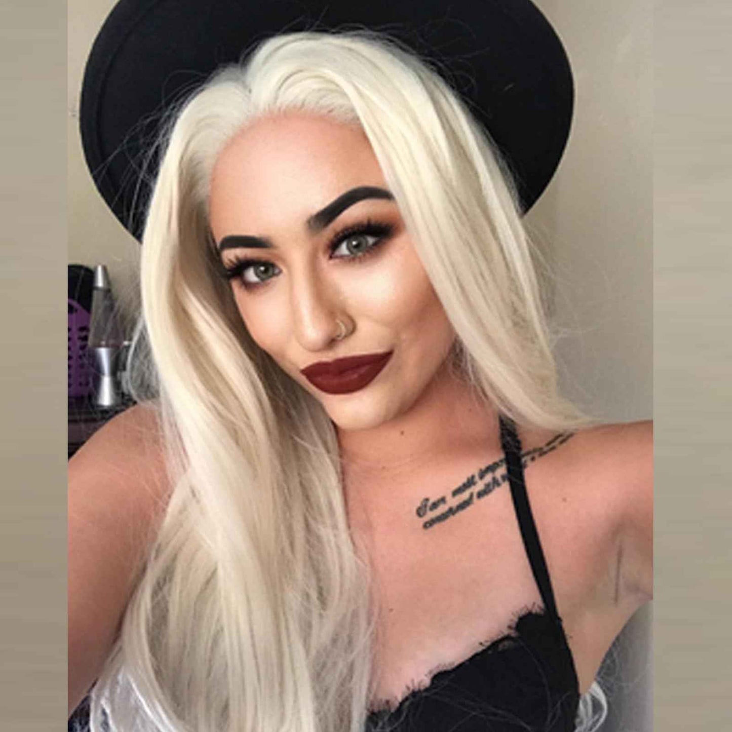 Platinum Blonde Wig Lace Front Real Hair Curly Wigs Long White Blonde Hair Wig Wavy Afro Wigs for Black Women Drag Queen Cosplay Daily Synthetic 26 Inch Lace Front