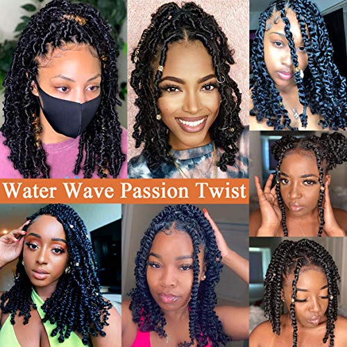 Leeven 7 Packs 12 Inch Passion Twist Ombre Blonde Crochet Hair