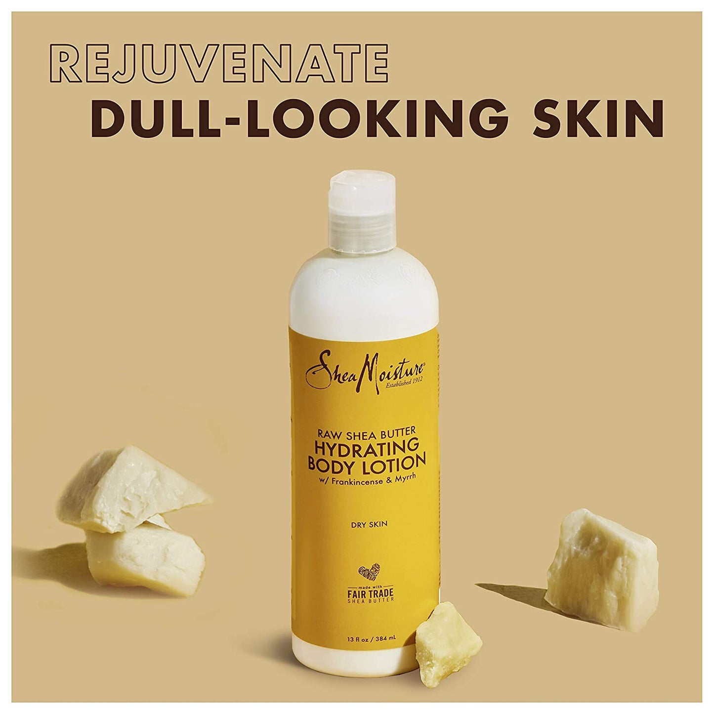 Shea Moisture Lotion with Raw Shea Butter - Body Lotion with Frankincense, Shea Butter Lotion with Myrrh, Dry Skin Relief Shea Moisture Body Lotion, 13 Fl Oz Ea (Pack of 2)