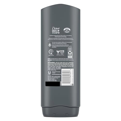 Dove Men+Care Body Wash Mineral + Sage 4 Count for Men's Skin Care Effectively Washes Away Bacteria While Nourishing Your Skin 18 oz