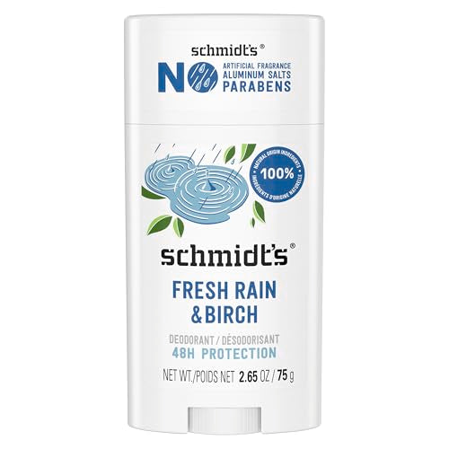 Natural Aluminum-Free Deodorant - Fresh Rain & Birch, 2.65 oz