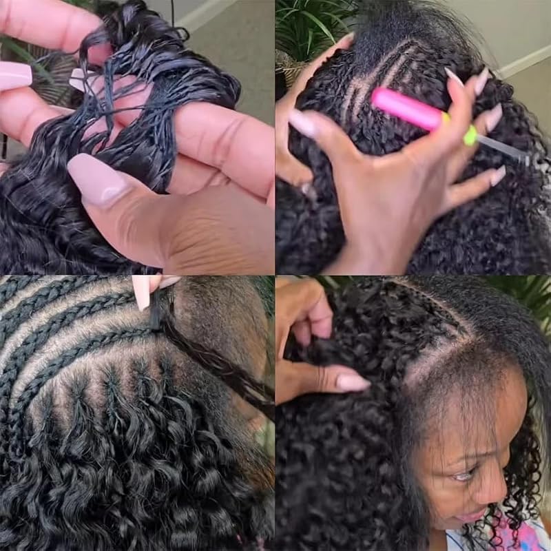 Kinky Curly Crochet Human Hair 14 Inch 100g