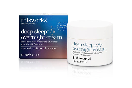 THISWORKS Deep Sleep Overnight Face Cream with Persian Silk Tree Extract, Ceramides & Copper PCA, to Help Fight Signs of Fatigue & Support Skin Renewal, 60ml