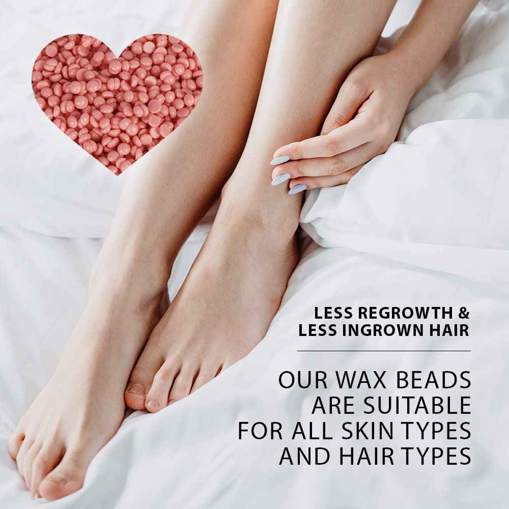 NEOMANN Waxer II Deluxe Waxing Kit for Women and Men Non-Sticky, Teflon-Coated - Wax Warmer for Hair Removal incl. 600g Wax Beads, 30 Spatulas