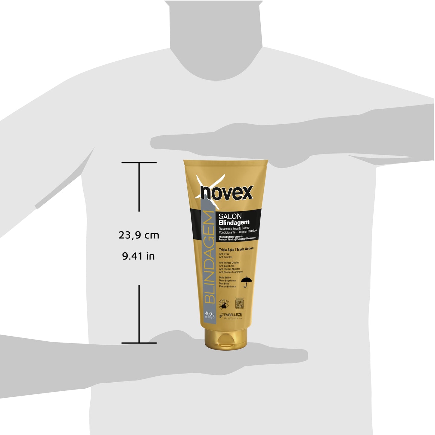 Novex Blindagem Thermal Protector Leave In 14 oz - Heat Protectant