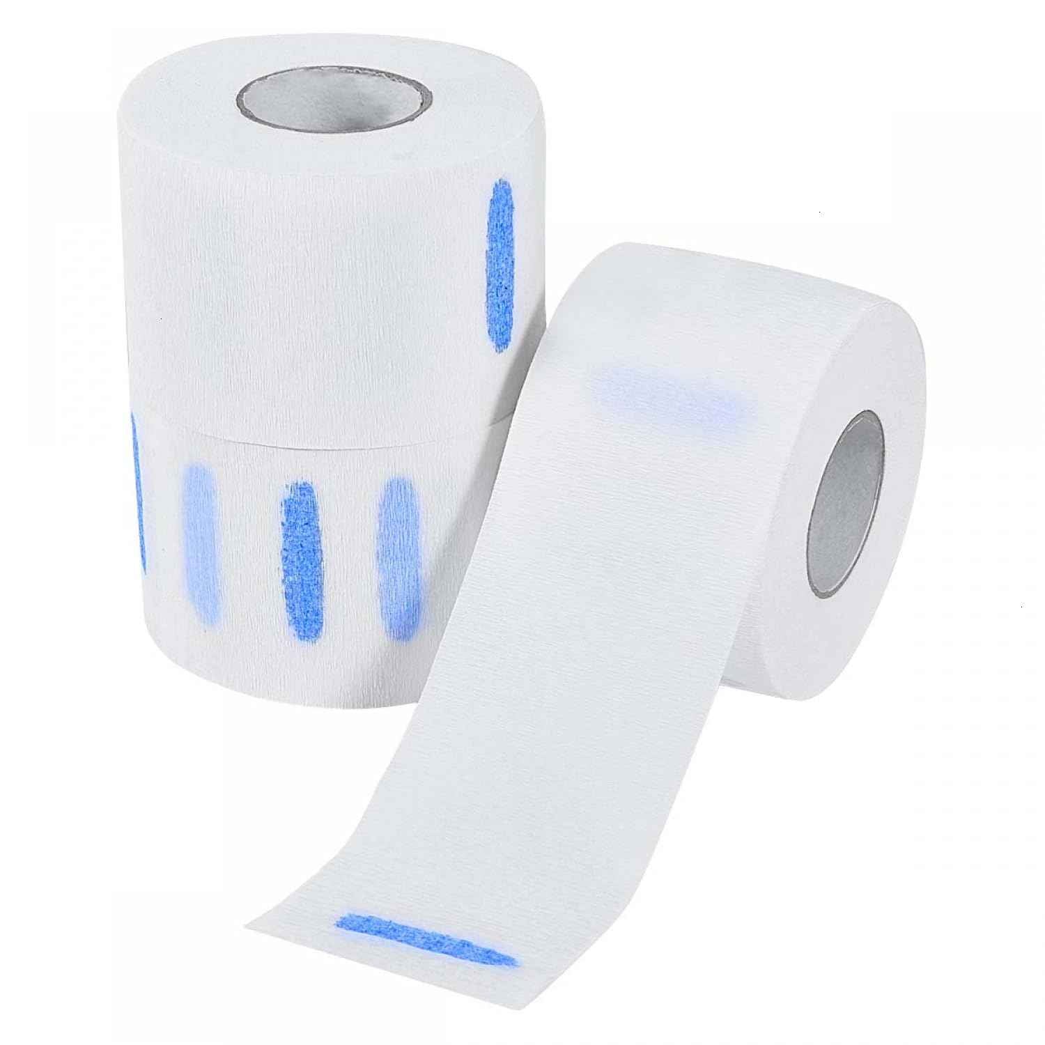 SenseYo 10 Rolls Barber Neck Paper Strips Band Disposable Haircutting Stretchy Barber Neck Tissue Wrap for Salon Haircut Spa Massage (Pack of 2)