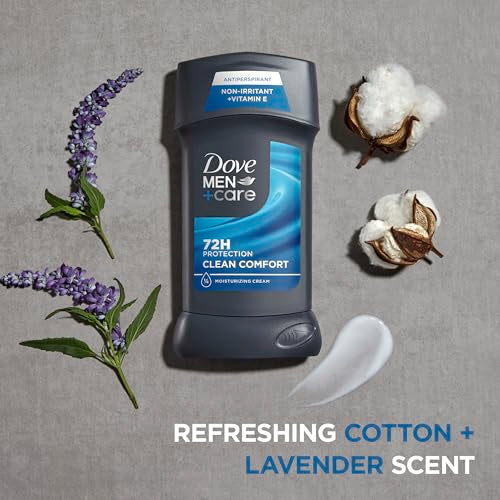 Dove Men Antiperspirant Stick Clean Comfort 72-Hour Protection - 4 Count