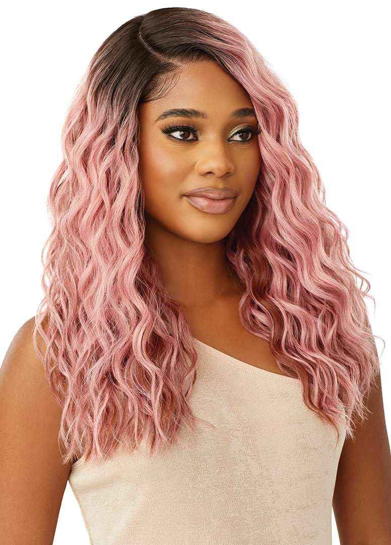 Outre Lace Front Wig - Melted Hairline - Caress (DR PINK OPAL)
