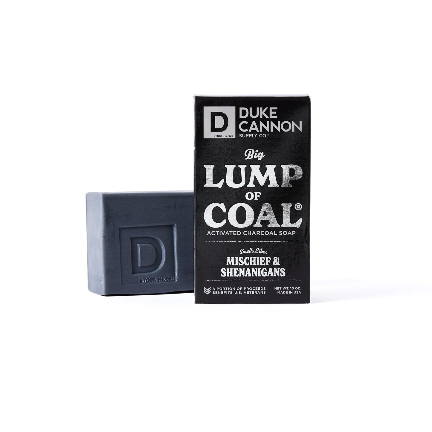 Duke Cannon Supply Co. Big Lump of Coal Soap Bar for Men Holiday Edition (Bergamot & Black Pepper Scent) Superior Grade, Extra Large, Paraben-free, All Skin Types, 10 oz (3 Pack)