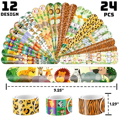 Jungle Party Favors Set - 72pc Tattoos & Slap Bracelets