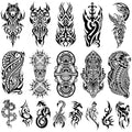 23 Pre-Cut Waterproof Temporary Tattoos - Viking & Wolf