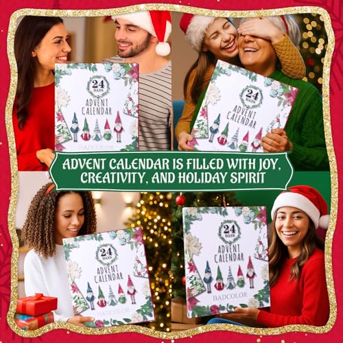 Makeup Advent Calendar 2025, 24 Days Christmas Countdown Calendar Surprise Gift Kit, Xmas Holiday Festival Cosmetic Starter Makeup Set with 24 Beauty Boxes for Women Girls Teens