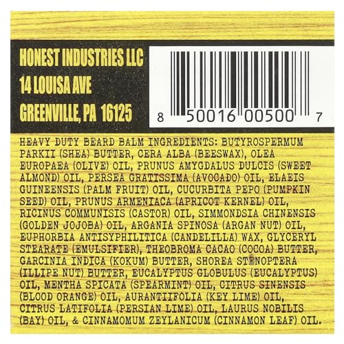 Honest Amish - Heavy Duty Beard Balm - 2 Ounce - Beard Conditioner