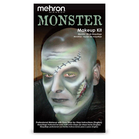 Mehron Makeup Premium Character Kits| Makeup Kits for Halloween & Cosplay| Made in the USA | Complete | Includes all Makeup, Tools, & Instructions on How to Create the Look | (Monster/Frankenstein)