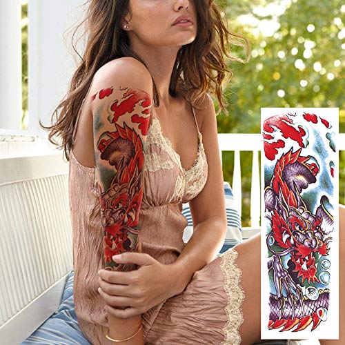 Dragon Fish Temporary Tattoo Sleeves for Men & Women