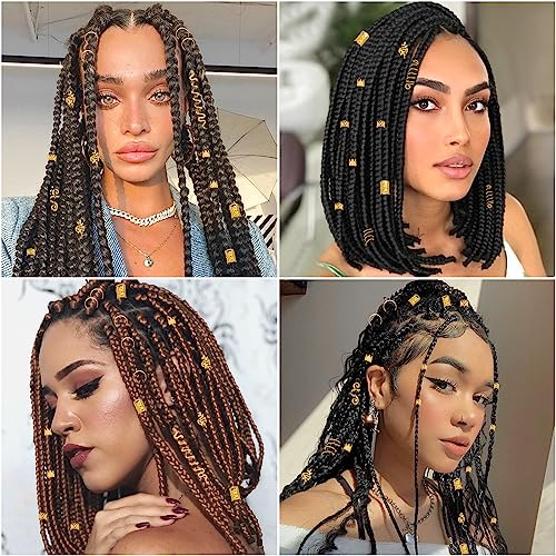 80 Pcs Natural Crystal Stone Hair Jewelry Dreadlock Accessories