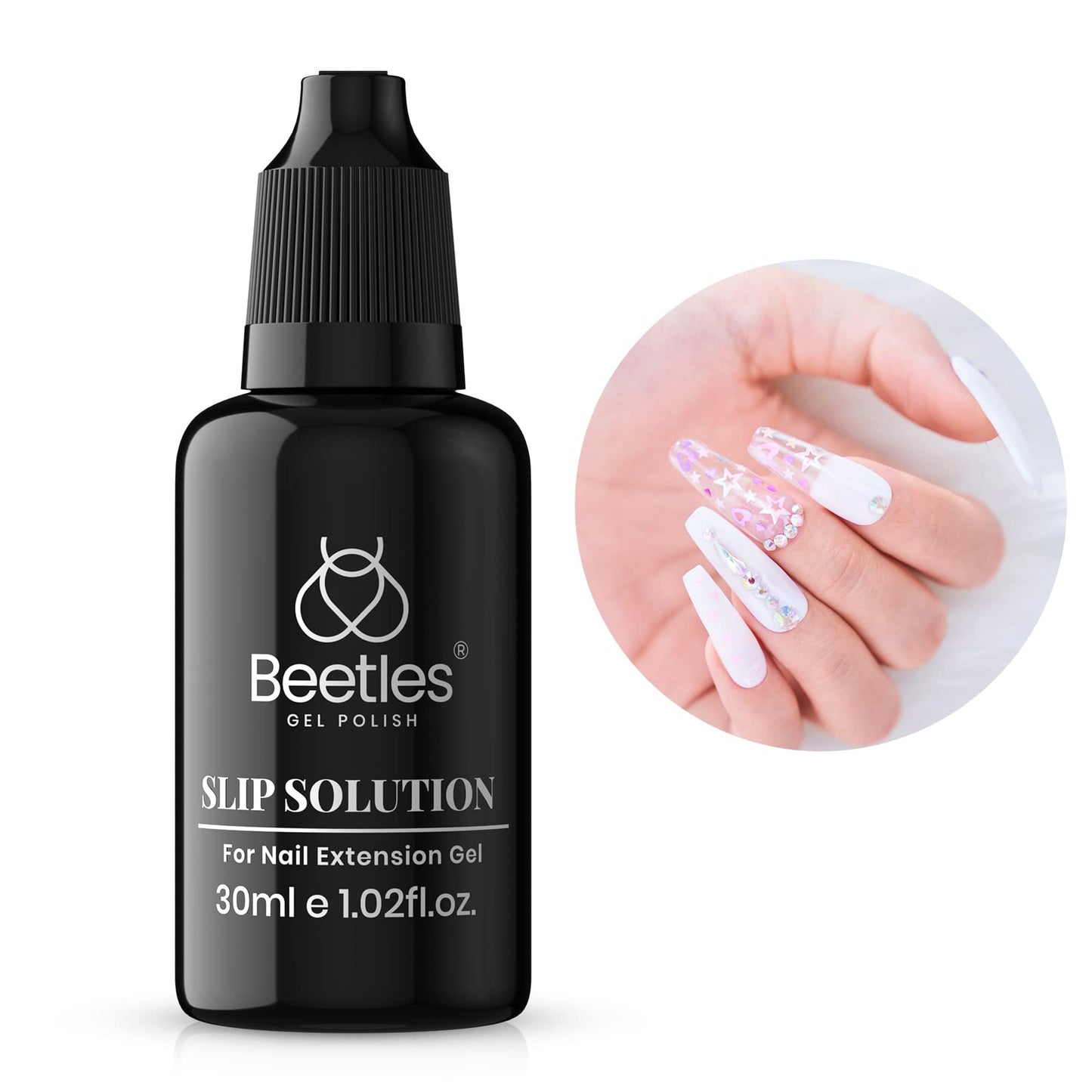 Beetles Poly Extension Gel for Nail, 60g Clear Builder Nail Gel,and Poly Nail Gel Slip Solution 30ml Extension Nail Liquid Slip Solution
