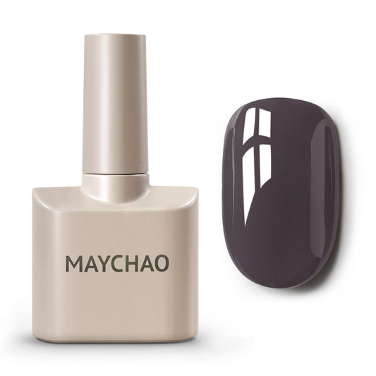 MAYCHAO 15ML Gel Nail Polish 1Pc Charcoal Black Gel Polish Soak Off UV LED Nail Polish Nail Art Starter Manicure Salon DIY at Home, 0.5 OZ