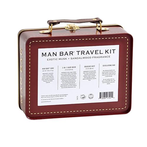 San Francisco Soap Company Man Bar Travel Set - Exotic Musk & Sandalwood | Created With the Man in Mind | No Harmful Chemicals - Good for all Skin Types - Made in the USA |