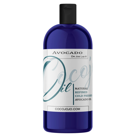 Dr Joe Lab Avocado Oil - Pure, Refined, Cold Pressed, Unscented, Non-GMO, Filtered, Carrier Oil - 32 oz - for Skin, Hair, Nails, Body, Face, Beard, Brow, DIY, Cosmetic Formulation