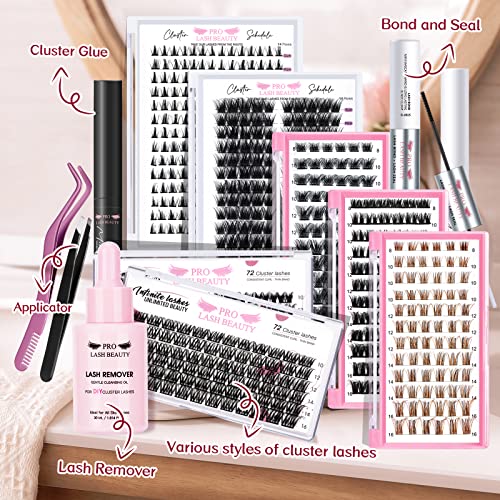 72 Pcs Cluster Lashes - DIY Reusable Natural Eyelash Extensions