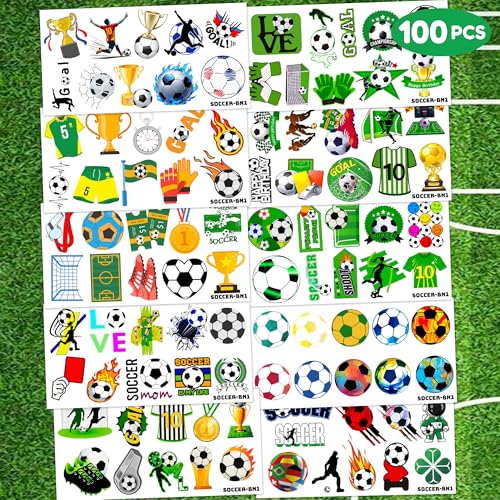 96-Pack Soccer Temporary Tattoos for Kids - Party Favors