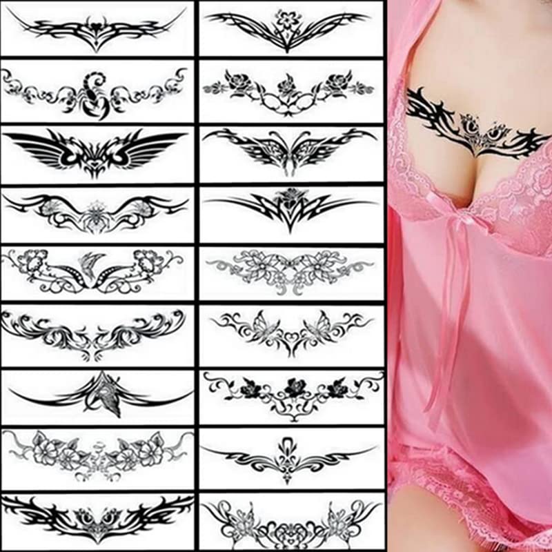 27 Sexy Temporary Tattoos for Women, Long-Lasting Body Art Stickers